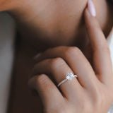 טבעת אנגליקה 2 קראט - זהב לבן