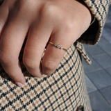 טבעת יהלומים עדינה דפנה