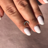 עגיל ירח יהלומים (בודד)