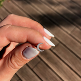 עגיל ירח יהלומים (בודד)