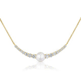 שרשרת פנינה ויהלומים BLOSSOM