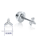 עגילי יהלומים אנה mini - זהב לבן