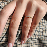 טבעת יהלומים עדינה דפנה