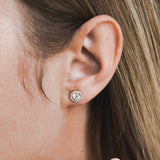 עגילי large halo זהב צהוב