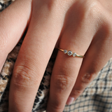 טבעת יהלומים עדינה דפנה