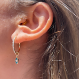 תוסף עין אמייל ויהלום זהב צהוב