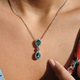 שרשרת אמרלד ויהלומים One of A Kind