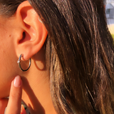 עגילי חישוק יהלומים Chablis