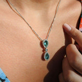 שרשרת אמרלד ויהלומים One of A Kind