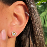 תוסף ג׳אקט לעגילי יהלומים זהב צהוב