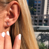 עגיל אות יהלומים (בודד)