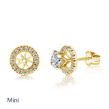 תוסף ג׳אקט לעגילי יהלומים זהב צהוב