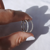 Pave Diamonds Hoops
