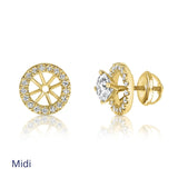 תוסף ג׳אקט לעגילי יהלומים זהב צהוב