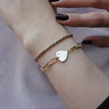 צמיד לב עם יהלום