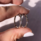 עגילי חישוק יהלומים Chablis