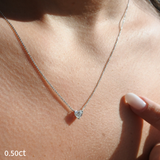 תליון יהלום לב 0.50 0.70 קראט