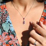 תליון ספיר ויהלומים זהב לבן - One of A Kind