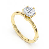 טבעת אירוסין כרמן 1 קראט - זהב צהוב