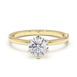 טבעת אירוסין כרמן 1 קראט - זהב צהוב