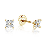 בודד- עגיל יהלומים איימי- זהב צהוב