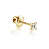 עגיל יהלומים איימי mini בודד - זהב צהוב