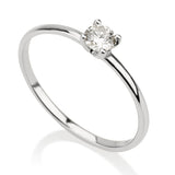 טבעת אירוסין אן זהב לבן