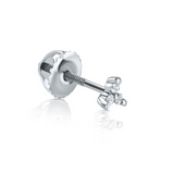 עגיל יהלומים אנה mini בודד- זהב לבן