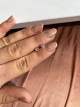 סט לב- עגילים ותליון יהלומים