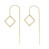 עגילי יהלומים Kiss