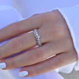 טבעת כתר יהלומים זהב לבן