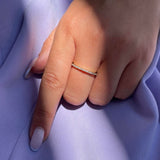 טבעת יהלומים לין זהב צהוב