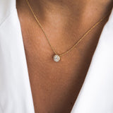 תליון mini halo בזהב צהוב