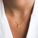 תליון mini halo בזהב צהוב