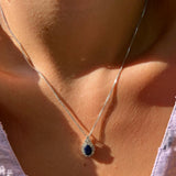 שרשרת ותליון פרינסס יהלומים וספיר