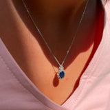 שרשרת ותליון פרינסס יהלומים וספיר