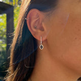 סט טבעת ועגילים פרינסס יהלומים וספיר