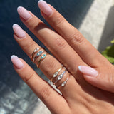 טבעת עין אמייל ויהלום זהב צהוב