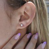 עגילי יהלומים פרינסס