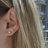 עגילי יהלומים פרינסס