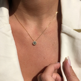 תליון large halo בזהב צהוב