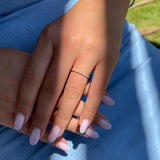 טבעת יהלומים לין זהב אדום