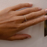 טבעת יהלומים לין זהב צהוב