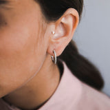 Midi Pave Diamonds Hoops