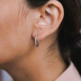 Midi Pave Diamonds Hoops