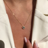 תליון midi halo בזהב צהוב