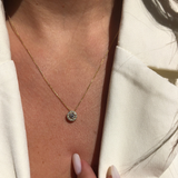 תליון midi halo בזהב צהוב