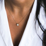 תליון midi halo בזהב צהוב