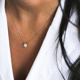 תליון midi halo בזהב צהוב