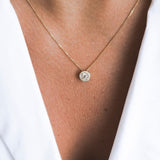 תליון midi halo בזהב צהוב